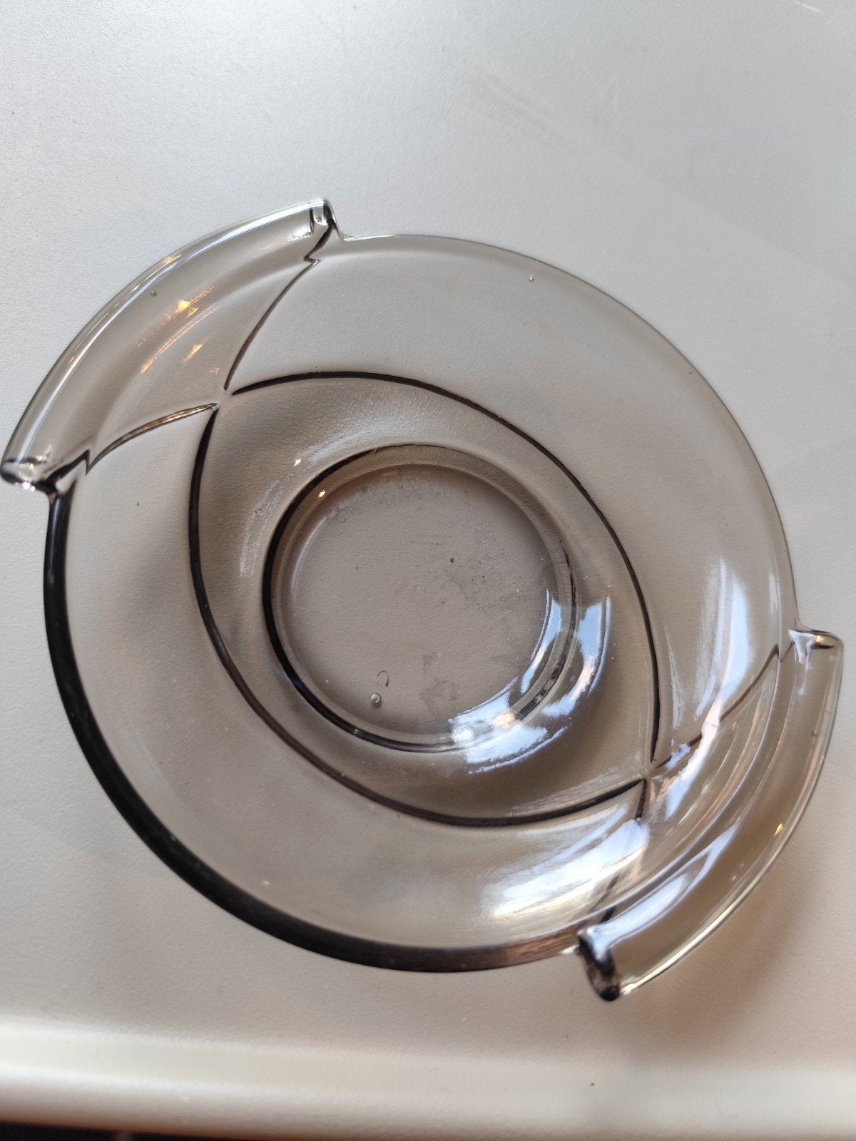 vintage bruin glazen schotel/schaaltje, Ophalen, Zo goed als nieuw, Rond, Glas