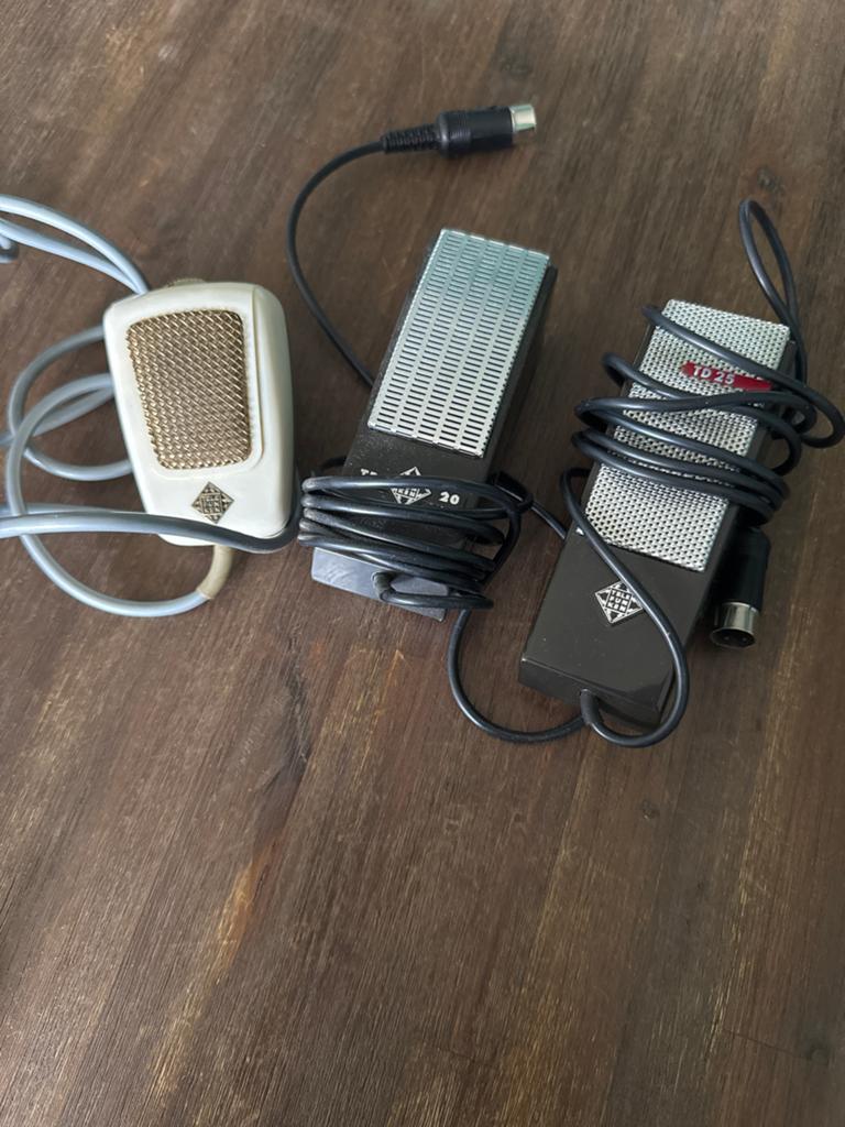 Oude Telefunken microfoons + adapter (onbekende werking), Ophalen of Verzenden, Gebruikt, Overige typen
