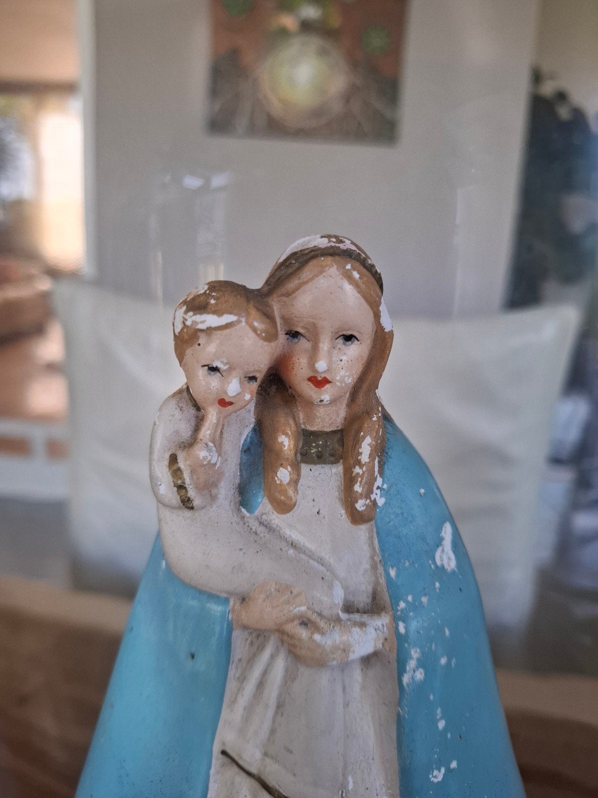 Oud Maria beeld in stolp - Depose 103 - Restauratie nodi, Ophalen of Verzenden