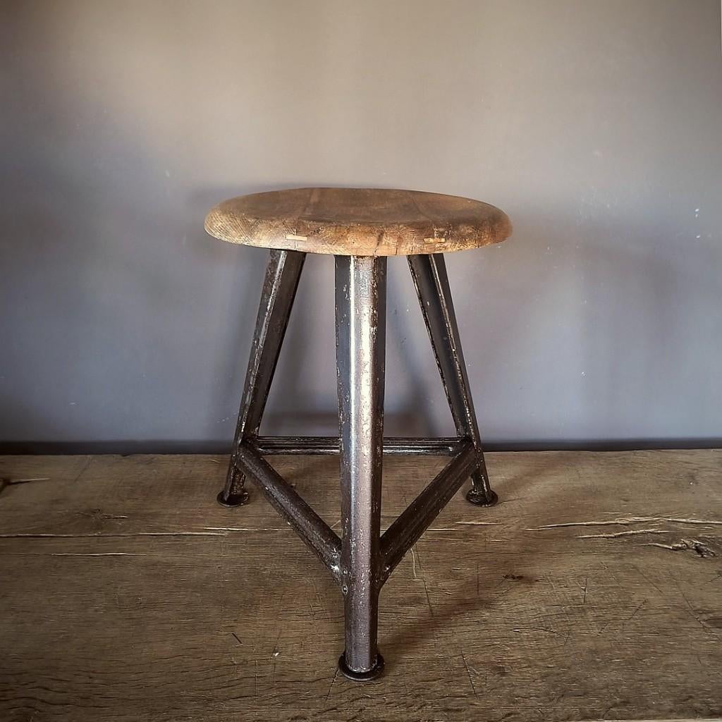 Rowac Stool 45 cm Workshop Stool Bauhaus Design, Ophalen of Verzenden