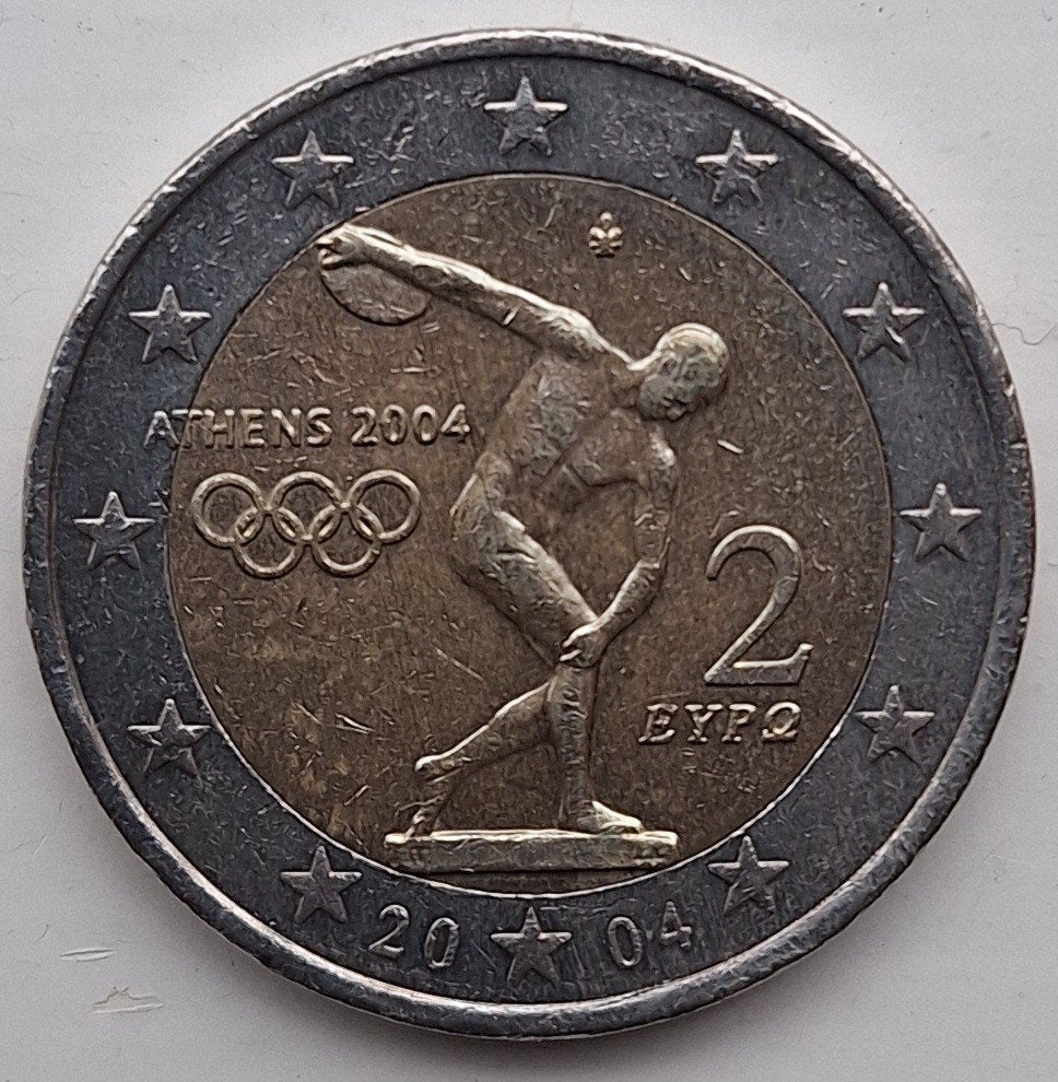 euro 2004 Griekenland - Olympische Spelen Athene, Ophalen of Verzenden, Griekenland, 2 euro, Losse munt