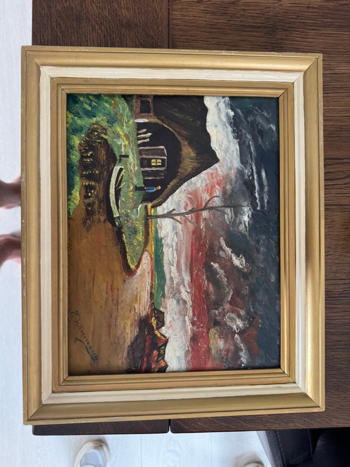Olieverf schilderij Jan Wiegman, Ophalen