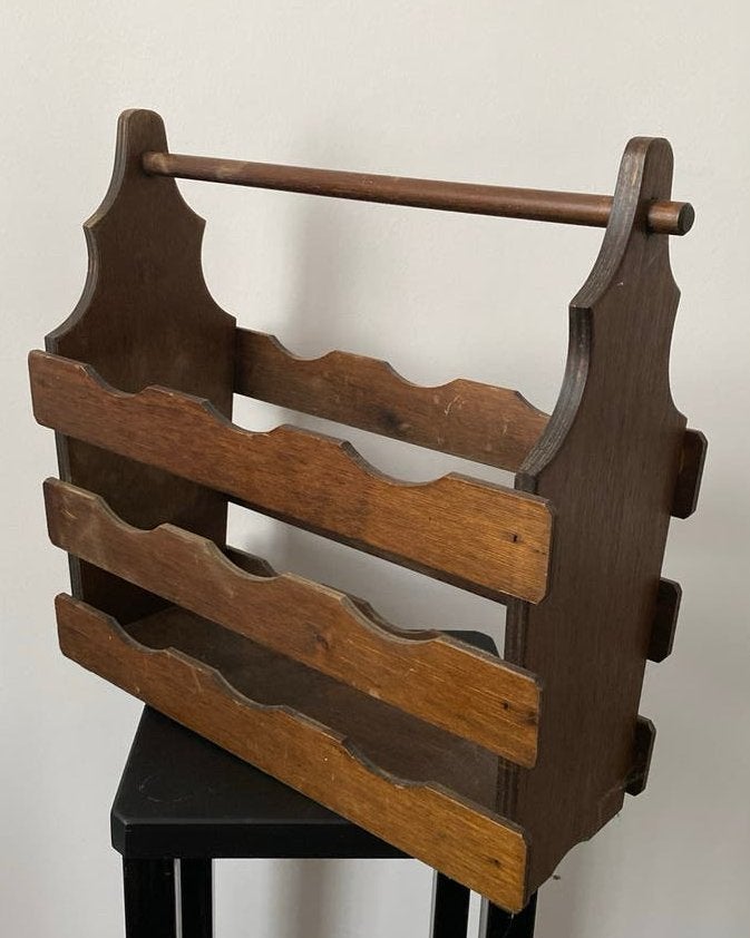 Vintage houten krantenbak, Ophalen