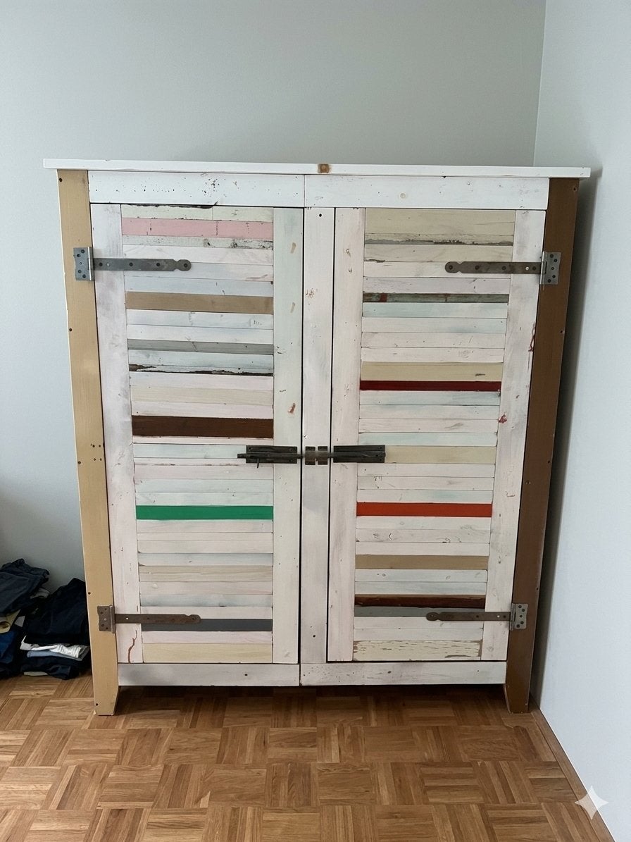 Sloophouten kledingkast van Loods 5, Gebruikt, 100 tot 150 cm, Ophalen of Verzenden, 150 tot 200 cm