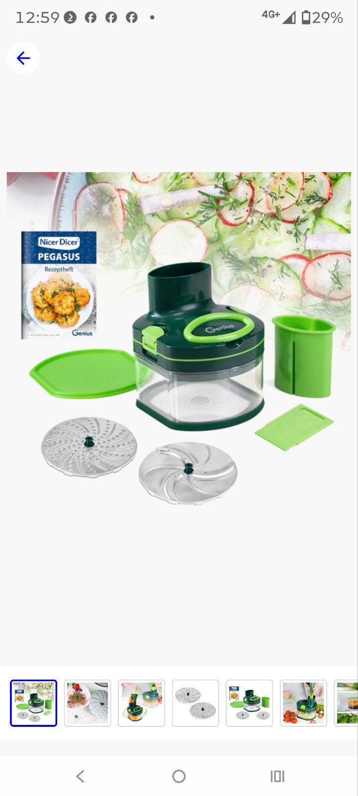 Genius Nicer Dicer Pegasus - Groentesnijder en rasp, Kunststof, Nieuw, Ophalen of Verzenden, Overige merken