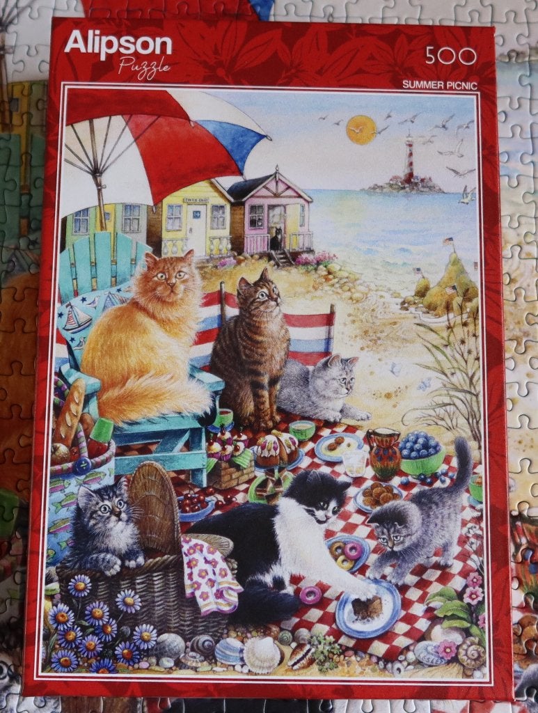 Legpuzzel Alipson – 500 stukjes – Summer Picnic, Ophalen of Verzenden, 500 t/m 1500 stukjes, Zo goed als nieuw, Legpuzzel