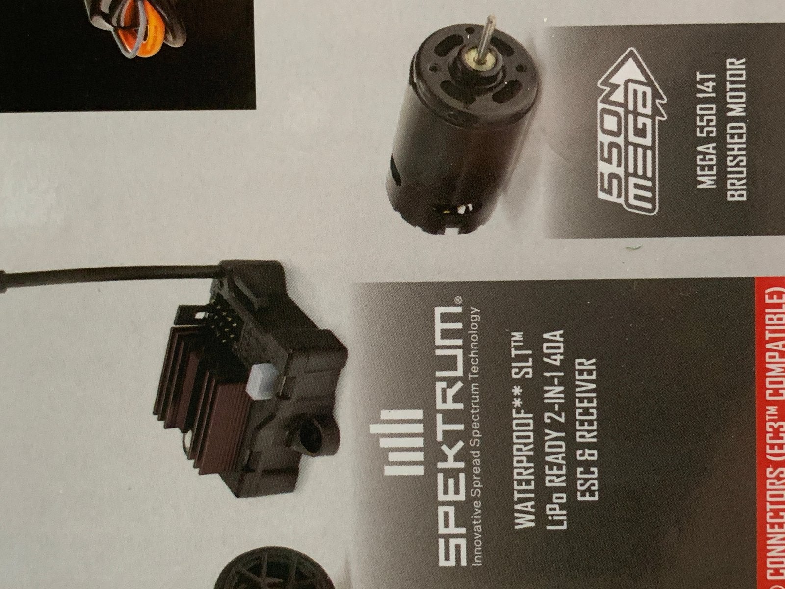 Spektrum arrma 1/10 Motor en ESC met EC3, Ophalen of Verzenden, Gebruikt, Elektro, Onderdeel