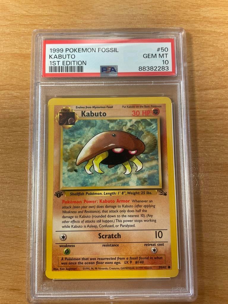 Kabuto fossil psa10 1st, Ophalen of Verzenden, Zo goed als nieuw