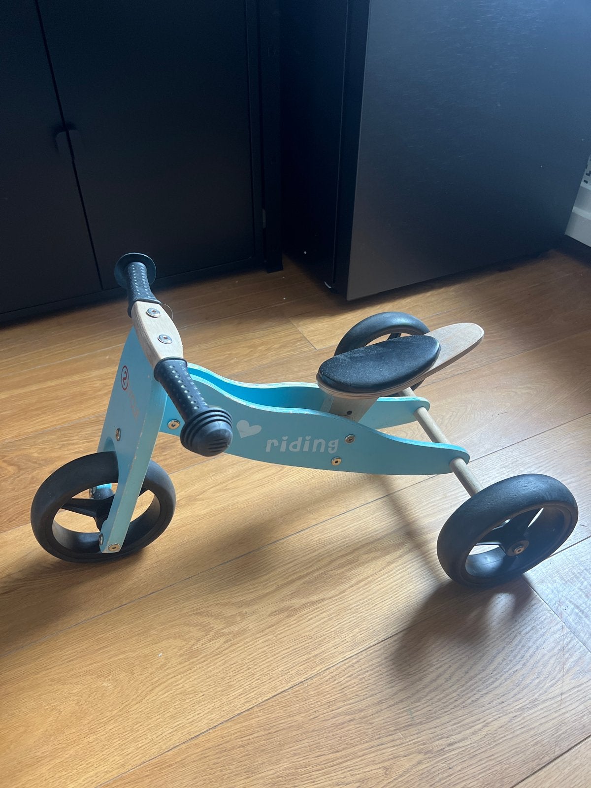 2Cycle Houten Loopfiets - Blauw, Fietsen en Brommers, Fietsen | Driewielers, Gebruikt, Ophalen