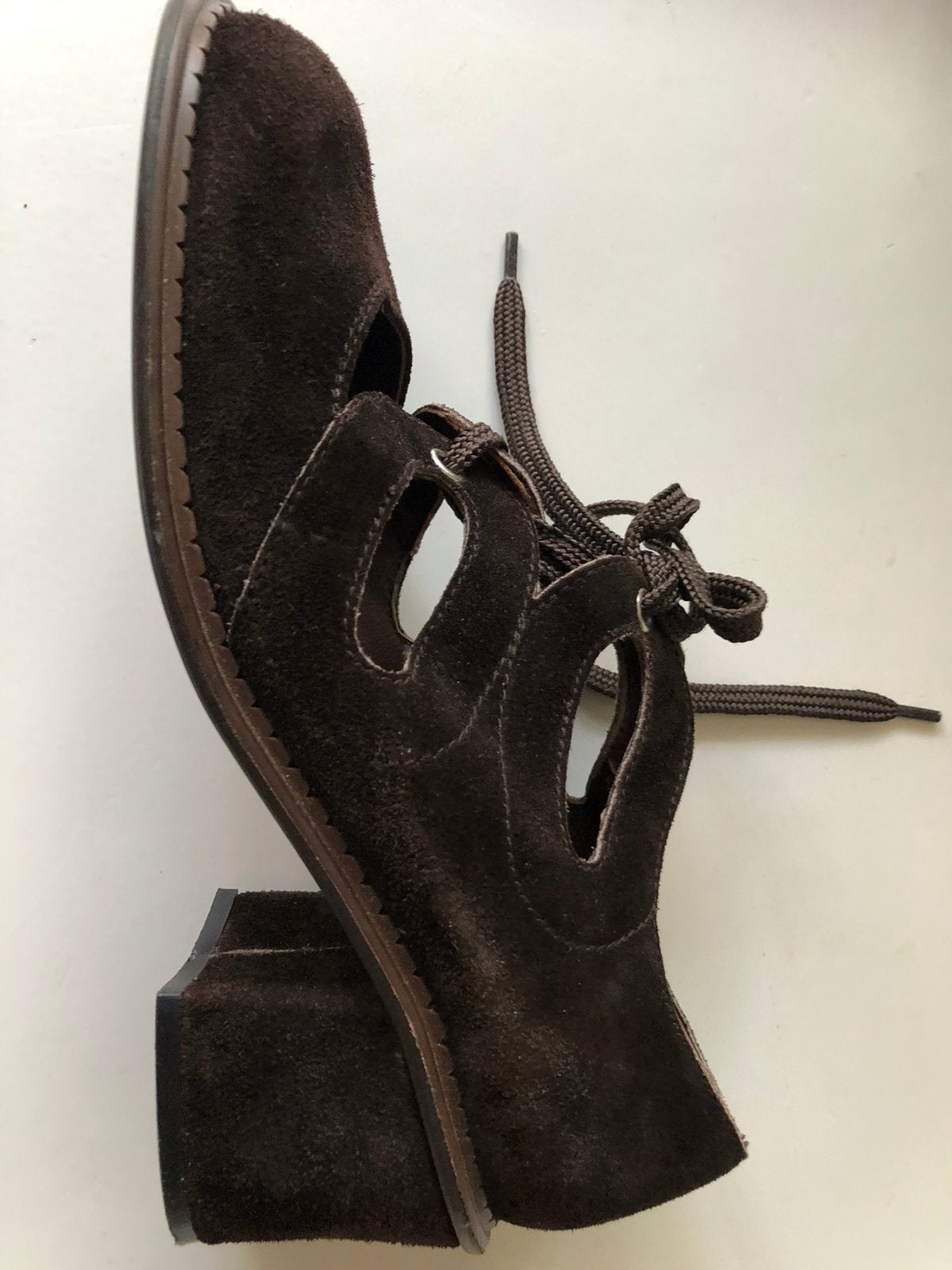 Te koop: leren Italiaanse schoenen, bruin, maat, Kleding | Dames, Ophalen of Verzenden, Zo goed als nieuw, Bruin