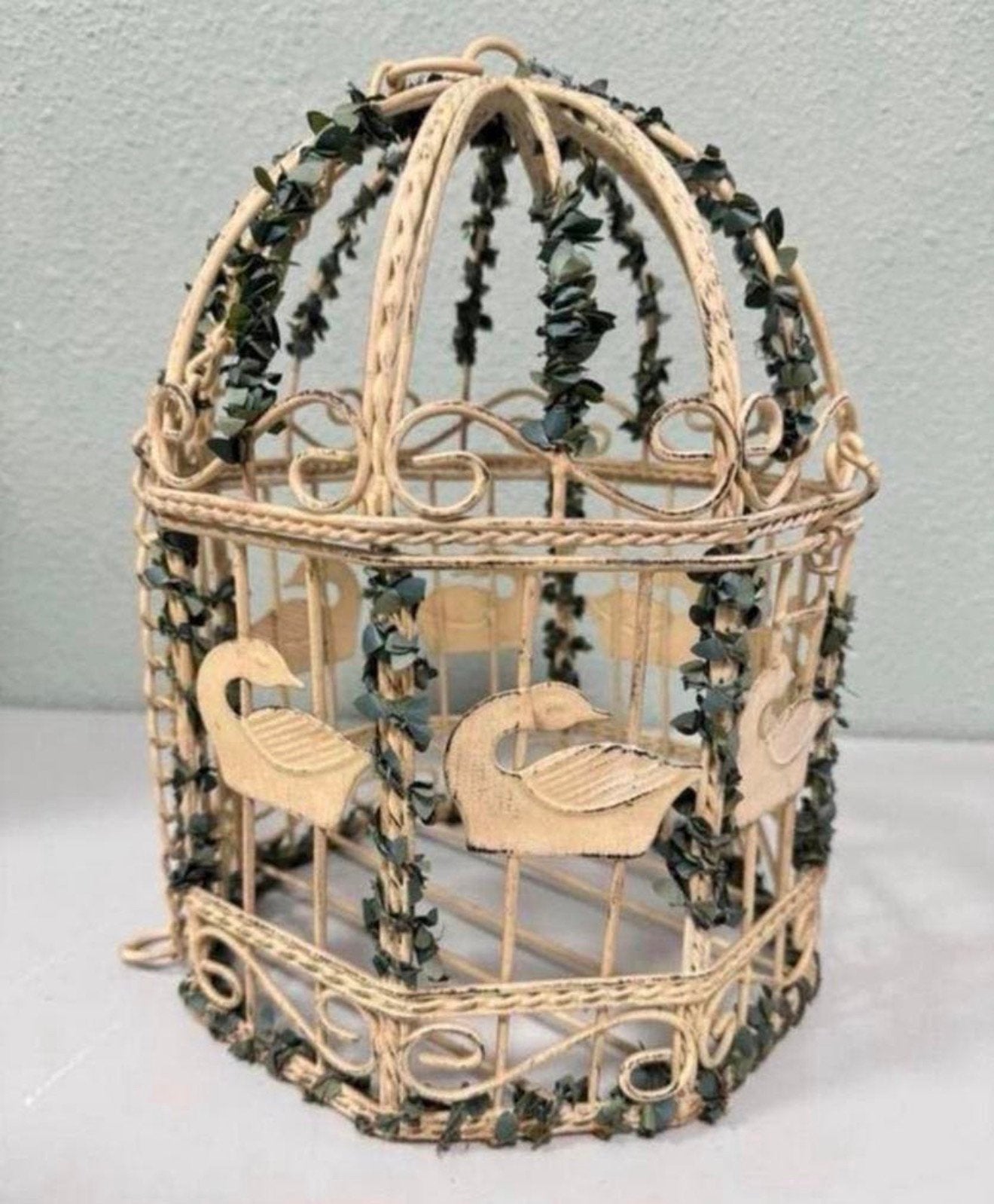 Brocante curiosa Vogelkooi deco decoratie 30x20 cm Groot, Antiek en Kunst, Ophalen of Verzenden