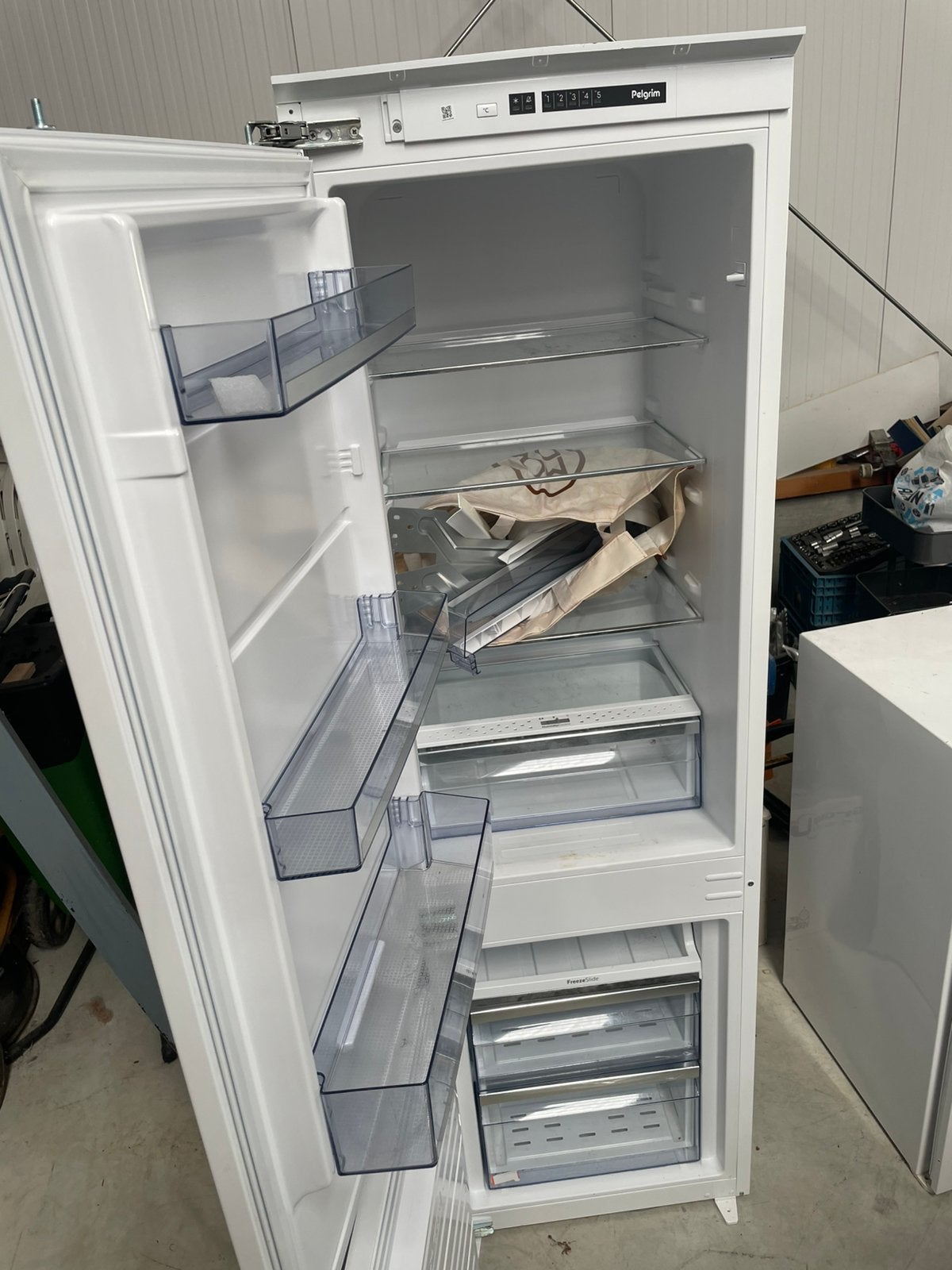 Inbouw Pelgrim koelkast en vriezer, Witgoed en Apparatuur, Vriezers en Diepvrieskisten, Minder dan 60 cm, 160 cm of meer, Zo goed als nieuw