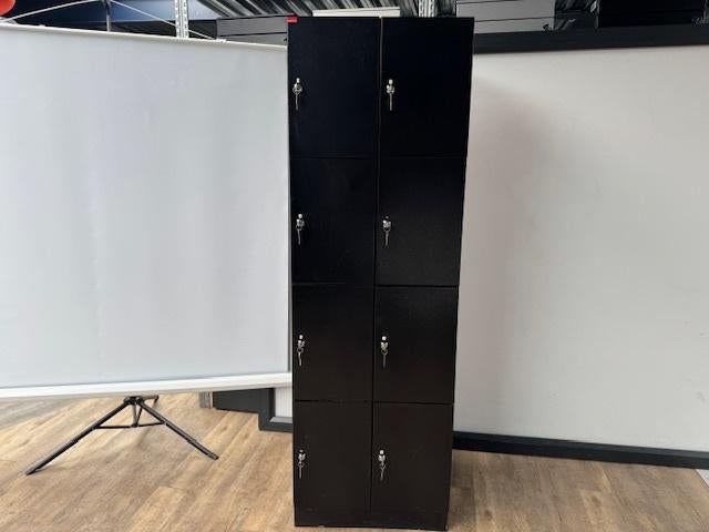 Zwarte Van Esch lockerkast, Huis en Inrichting, Slaapkamer | Nachtkastjes, Ophalen, Gebruikt, Minder dan 45 cm, 70 cm of meer