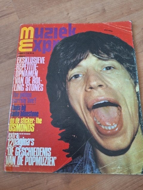 Muziek Expres 1973 Stones Slade Earring Diana Ross Beatles, Ophalen of Verzenden, 1960 tot 1980, Nederland, Tijdschrift