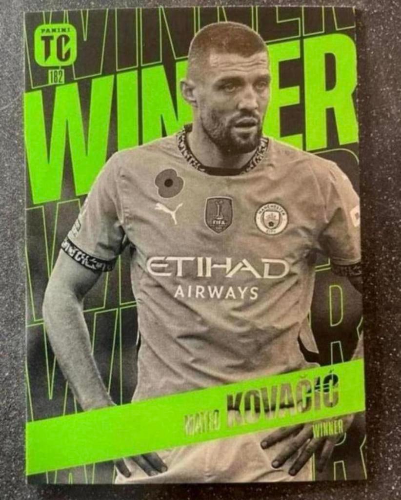 Panini Top Class 2025    WINNER   KOVAČIĆ   MANCHESTER CITY, Verzenden, Zo goed als nieuw, Plaatje