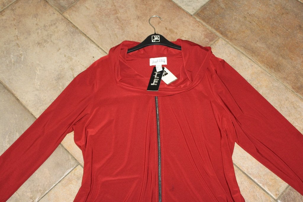Joseph Ribkoff prachtig bordeaux chique tuniek met col 50, Kleding | Dames, ., Blouse of Tuniek, Joseph Ribkoff, Nieuw