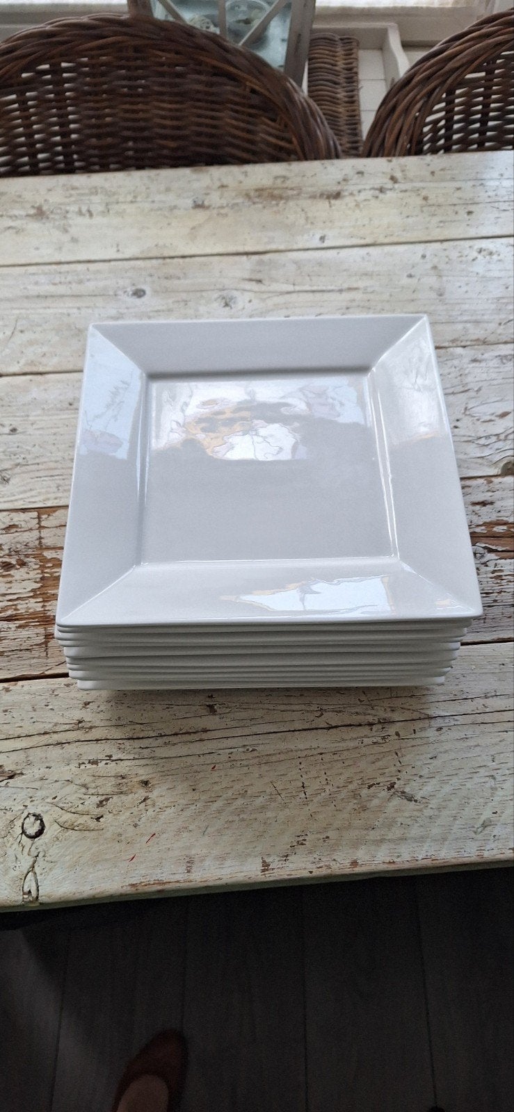 10 Witte vierkante borden Xenos 30x30 cm, Ophalen