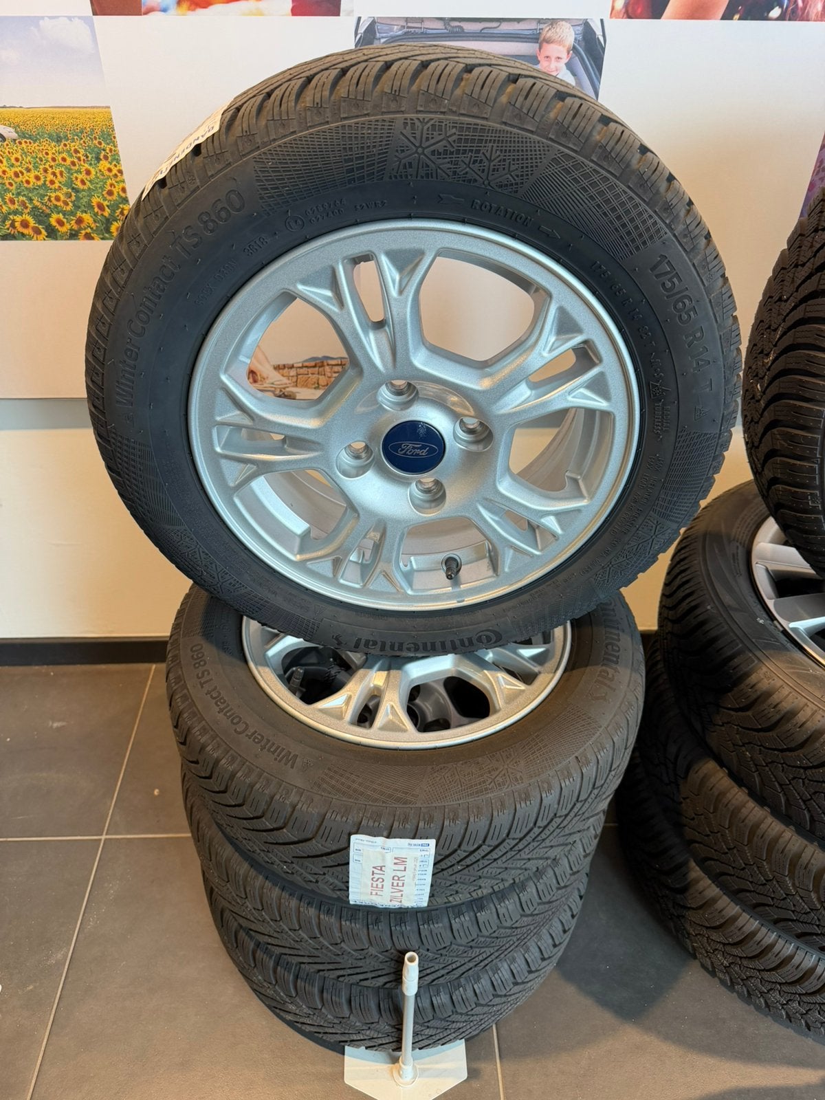 Ford Fiesta Winterset met TPMS sensoren, Ophalen, Winterbanden, Banden en Velgen
