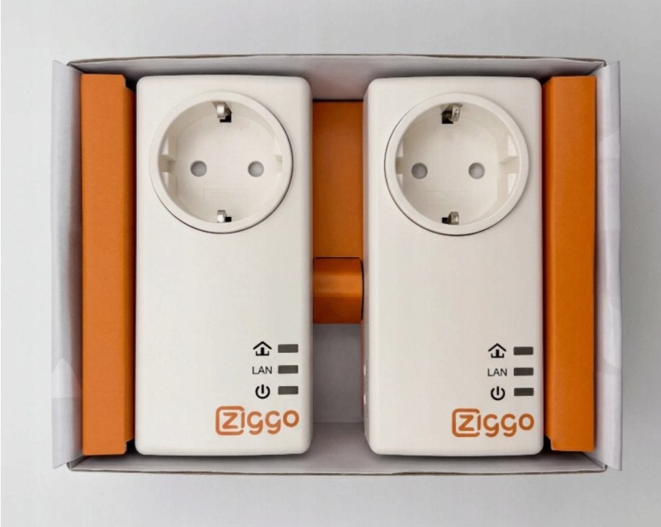 Set van 2 Ziggo Powerline-netwerkadapters PG-9073LG-ZG, Computers en Software, Powerlines, Nieuw, Verzenden