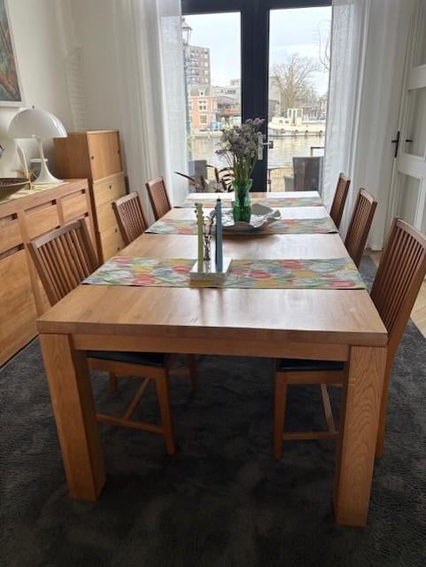 Ethnicraft table and sideboard solid oak, Ophalen, Zo goed als nieuw