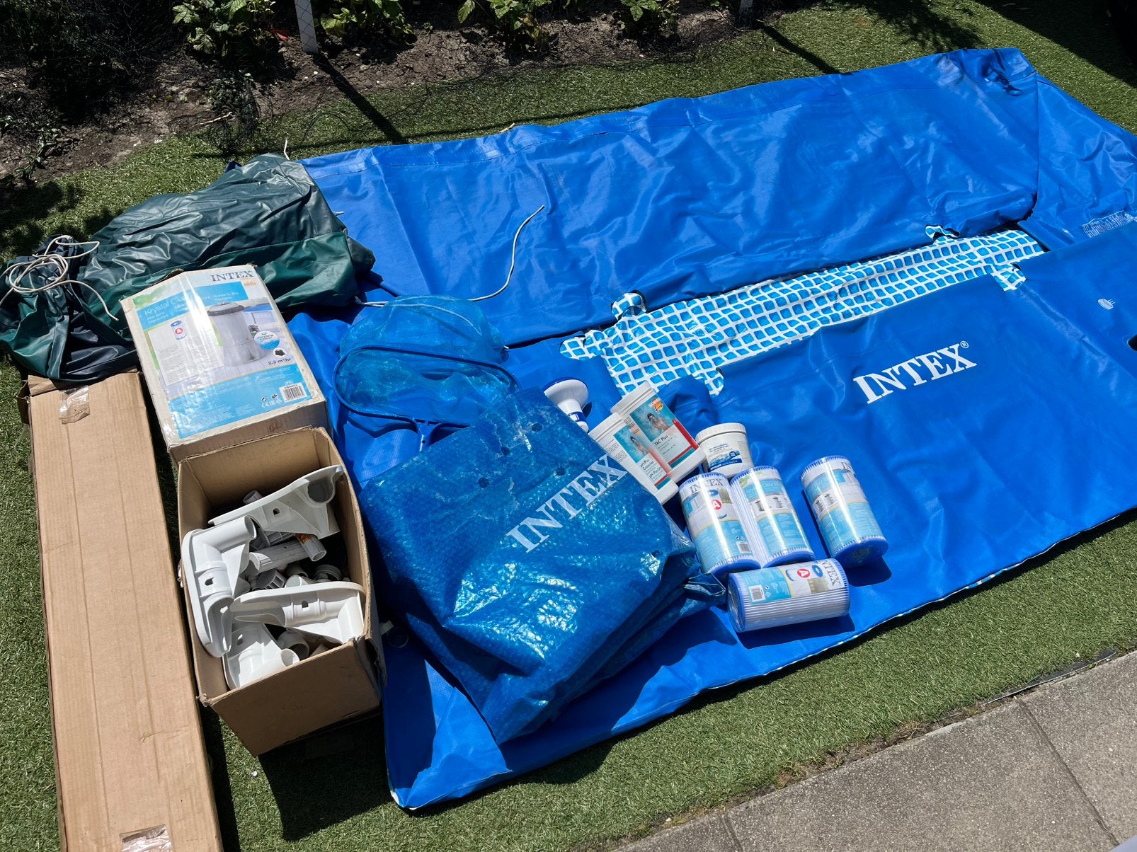 Intex zwembad 3 x 2 met toebehoren, Ophalen, Minder dan 80 cm, Zo goed als nieuw, Opzetzwembad