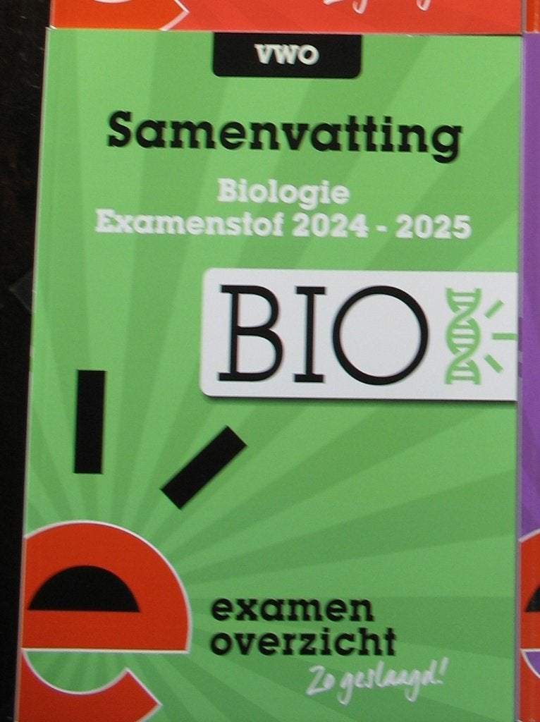 Biologie samenvatting, Ophalen, Nieuw, VWO, Biologie
