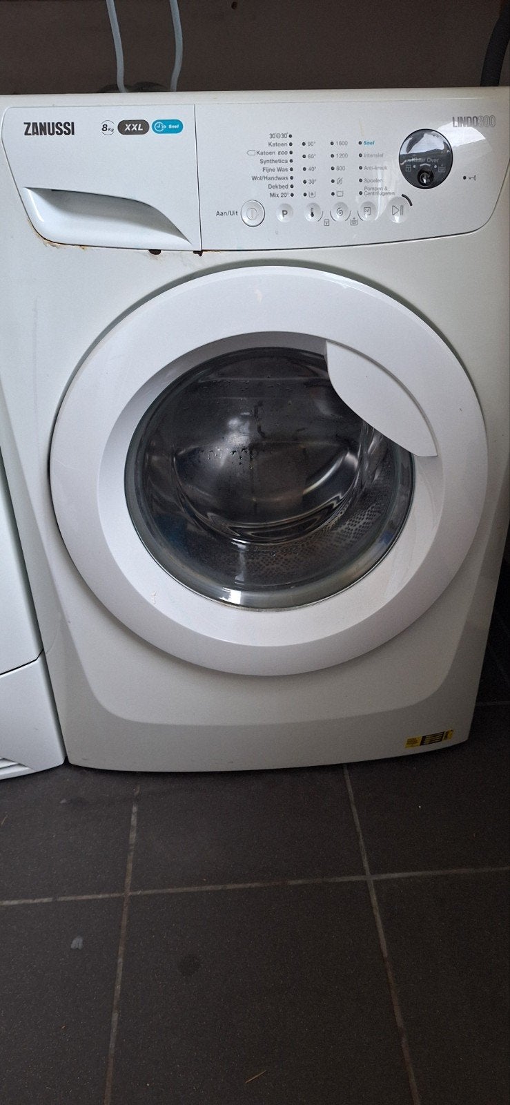 zanussi wasmachine, Witgoed en Apparatuur, Ophalen, 1200 tot 1600 toeren, Gebruikt, 8 tot 10 kg