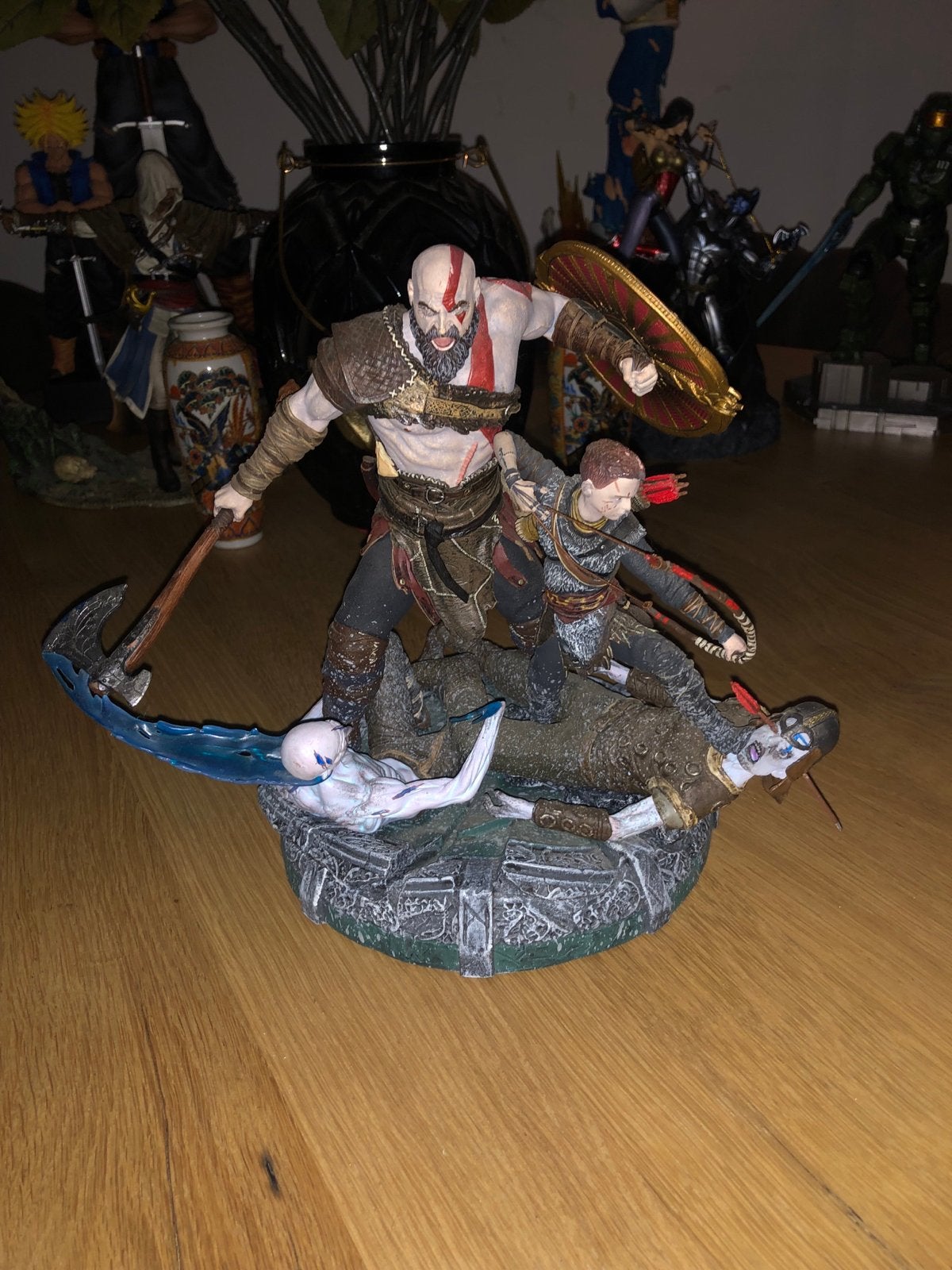 God of War Kratos & Atreus beeld, Verzamelen, Poppetjes en Figuurtjes, Ophalen of Verzenden, Zo goed als nieuw
