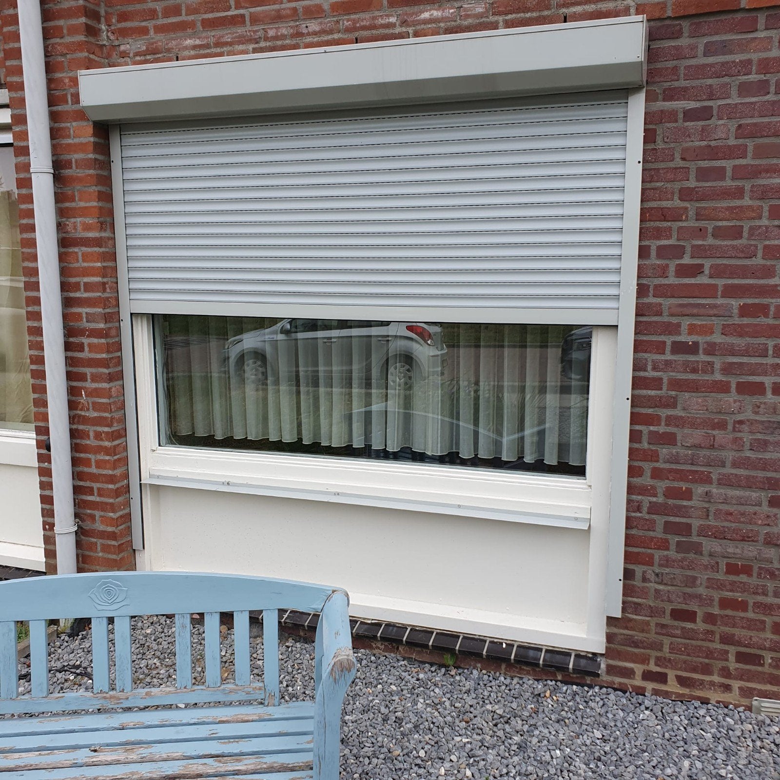 Rolluik voor raam - Grijs, gebruikt, Gebruikt, 100 tot 150 cm, Ophalen of Verzenden, Minder dan 100 cm