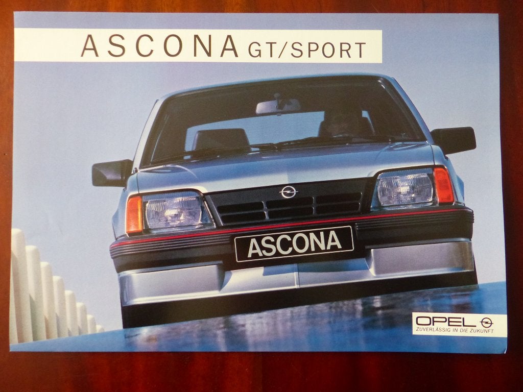 Opel Ascona GT/Sport1985 brochure  leaflet   Duits, Verzenden, Zo goed als nieuw, Opel