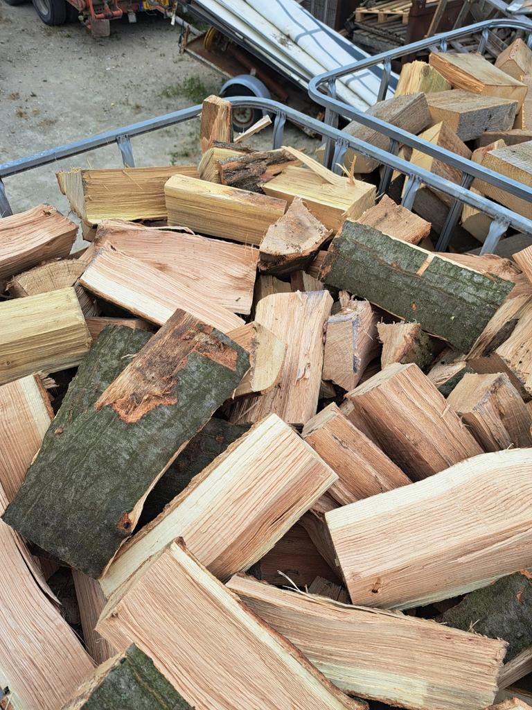 Droog haardhout, Tuin en Terras, Haardhout, 6 m³ of meer, Ophalen of Verzenden, Eikenhout, Blokken