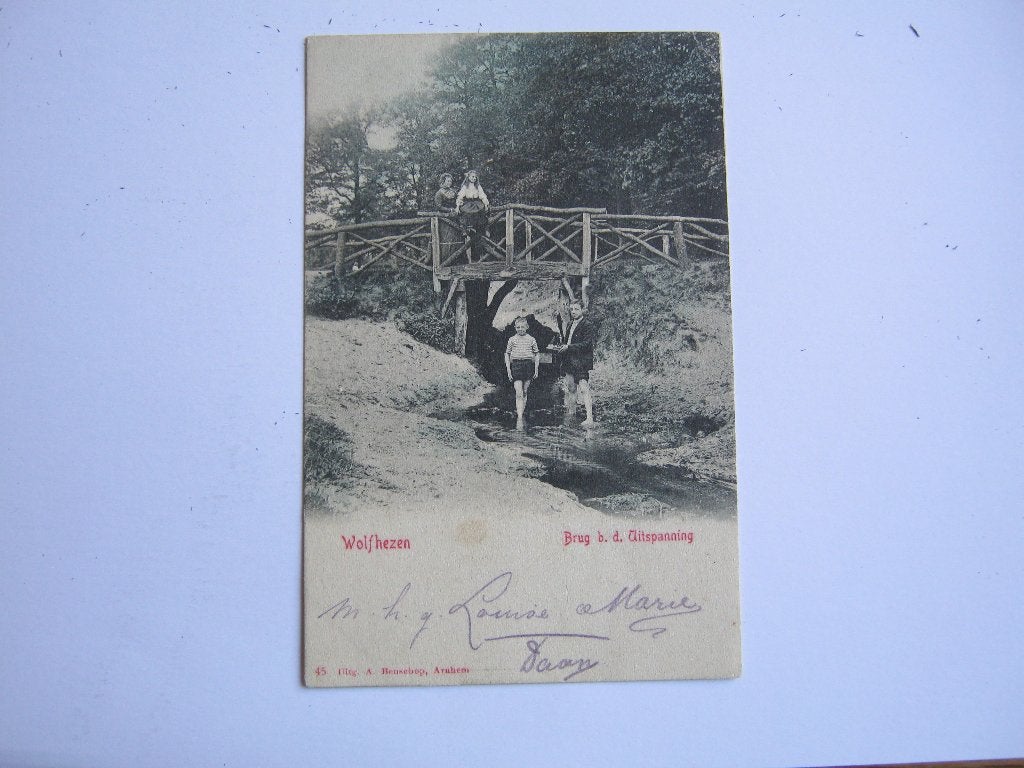 Ansichtkaarten Nederland, TC 7-81 Wolfhezen, Brug b.d.Uitsp., Verzamelen, Ansichtkaarten | Nederland, Verzenden, Voor 1920, Gelopen