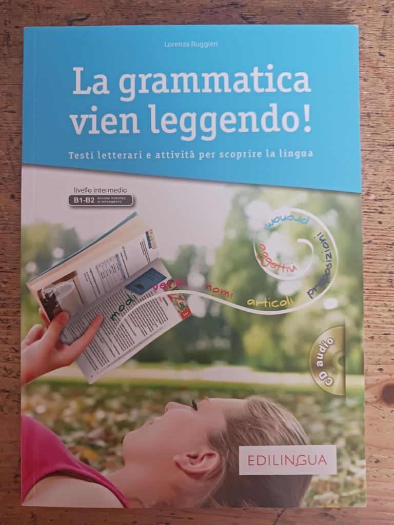La grammatica vien leggendo! Italiaans lesboek B1-B2 met CD, Ophalen of Verzenden, Zo goed als nieuw, Italiaans