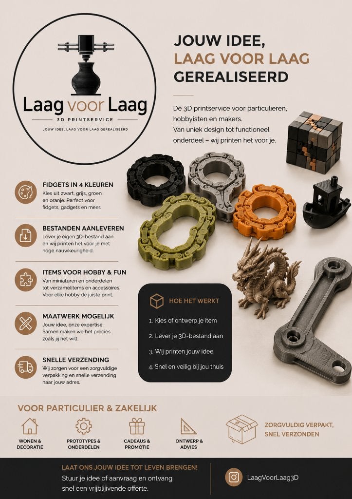 3D Printservice En Meer !, Computers en Software, 3D Printers, Ingebouwde Wi-Fi, Nieuw, Ophalen of Verzenden, Filament