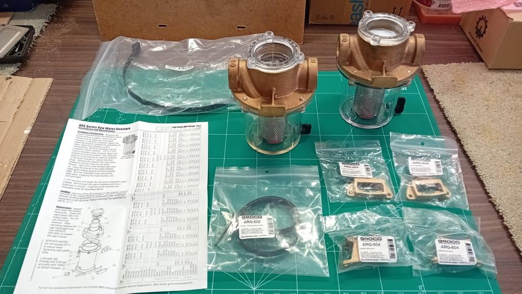NIEUW: Groco ARG-755-S Wierfilter (3/4") brons met RVS mand, Watersport en Boten, Ophalen of Verzenden, Nieuw, Motor en Techniek