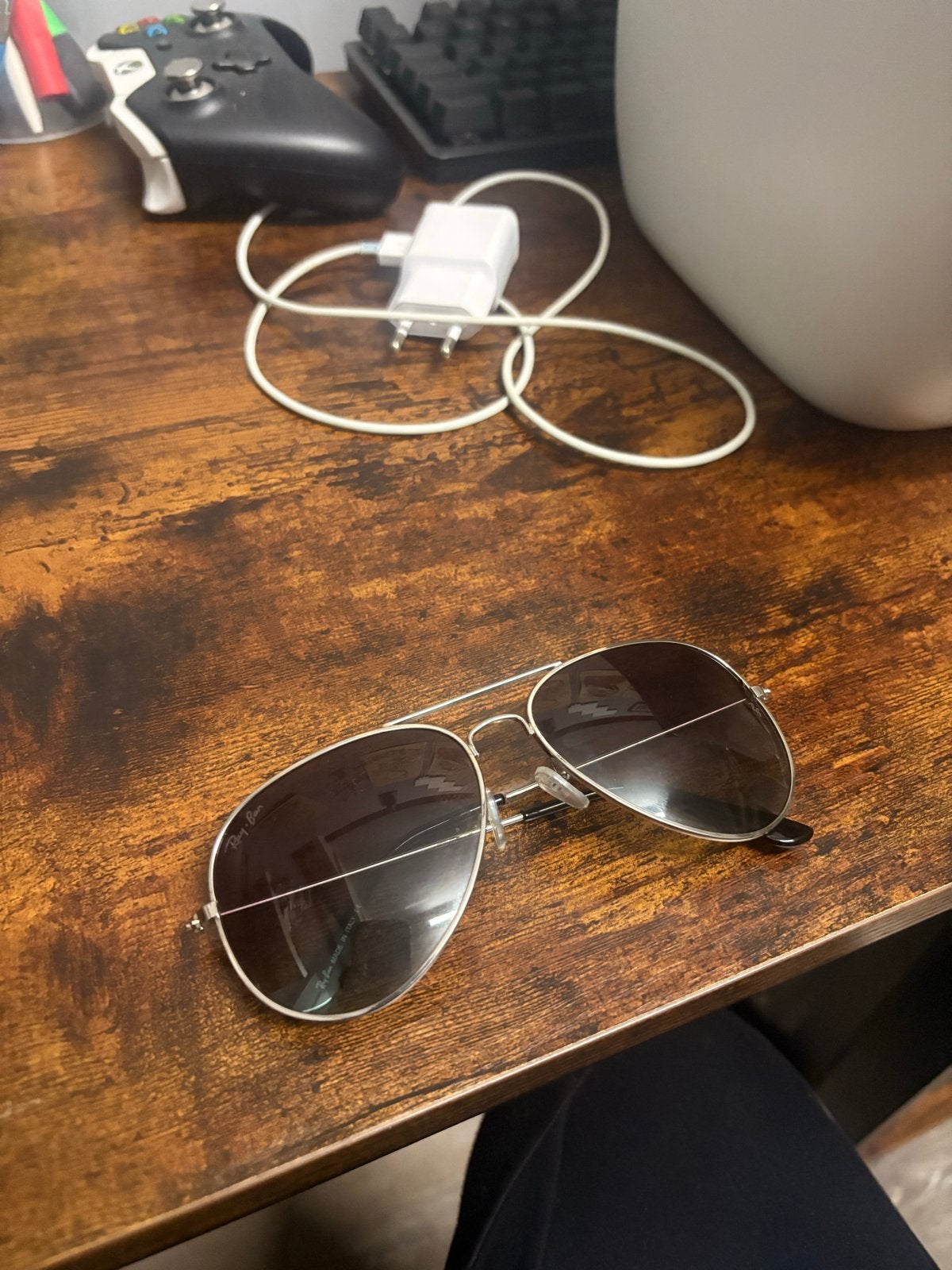 Stijlvolle Ray-Ban Aviator Zonnebril - Zo goed als nieuw, Zonnebril, Bruin, Ophalen of Verzenden, Zo goed als nieuw