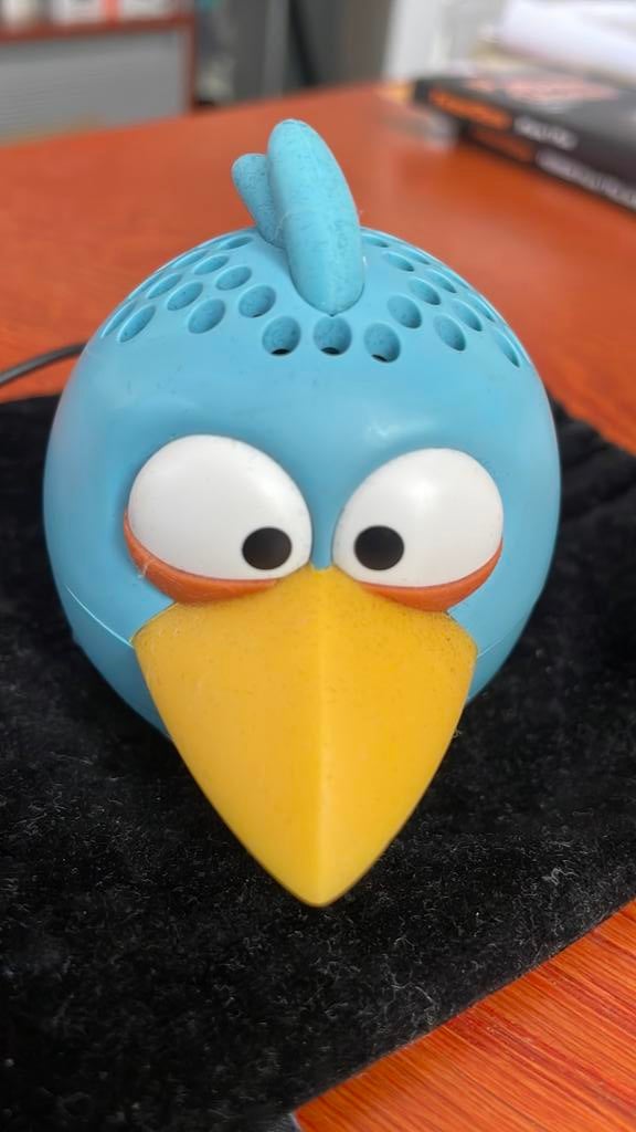 Angry birds. Mini speaker. Blue bird, Computers en Software, Pc speakers, Ophalen of Verzenden, Zo goed als nieuw