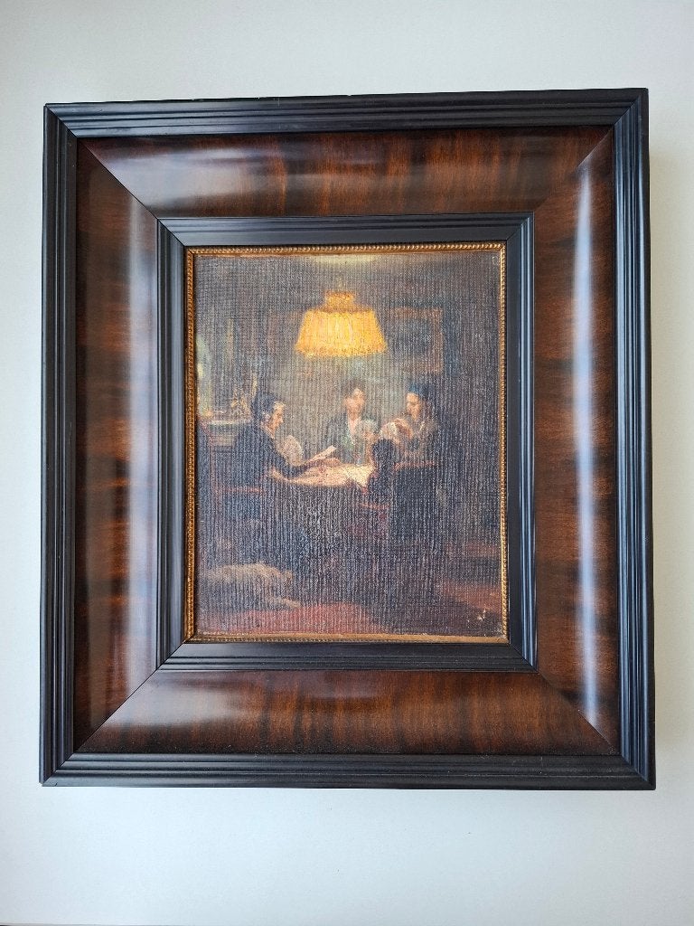 Schilderij aangeboden., Ophalen, Portret of Personen, Gesigneerd, Olieverf