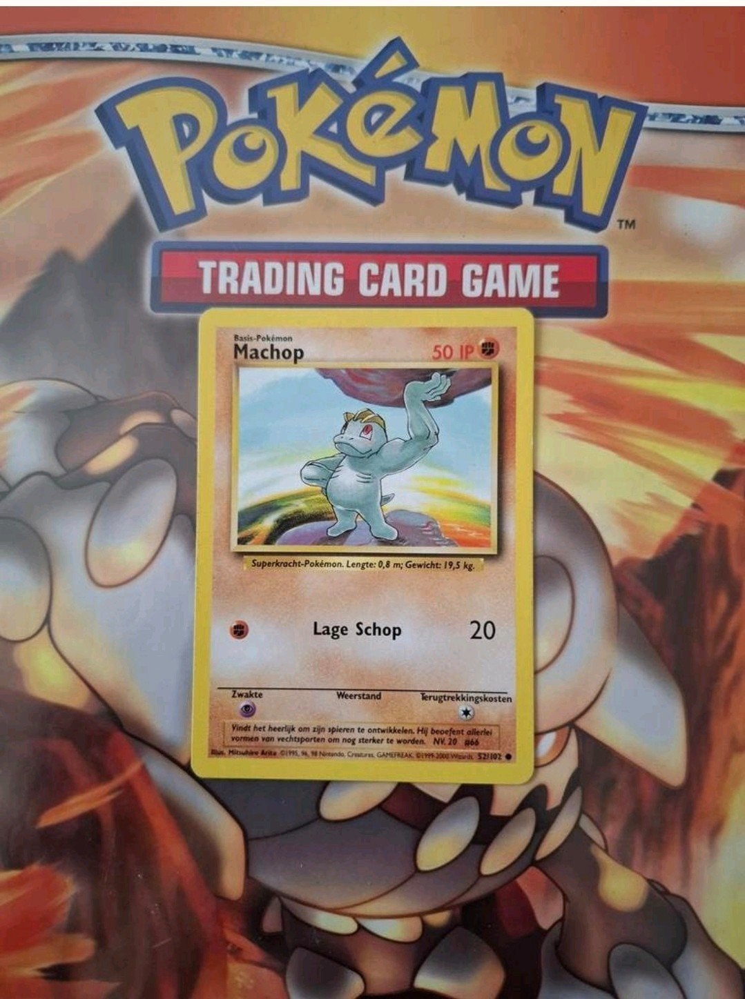 Machop 52/102 Base set pokemon kaart NL, Ophalen of Verzenden, Gebruikt, Losse kaart