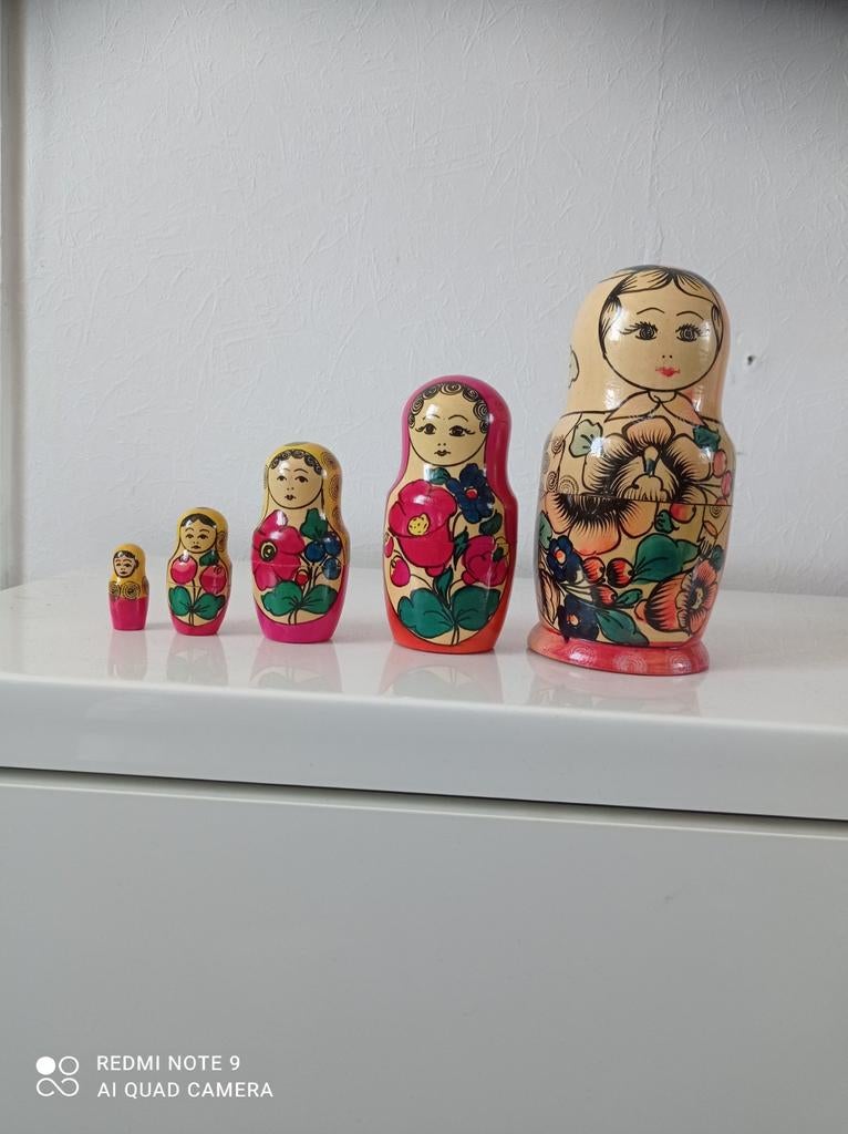 5  matroeshka babouschka matroesjka popen, Ophalen of Verzenden