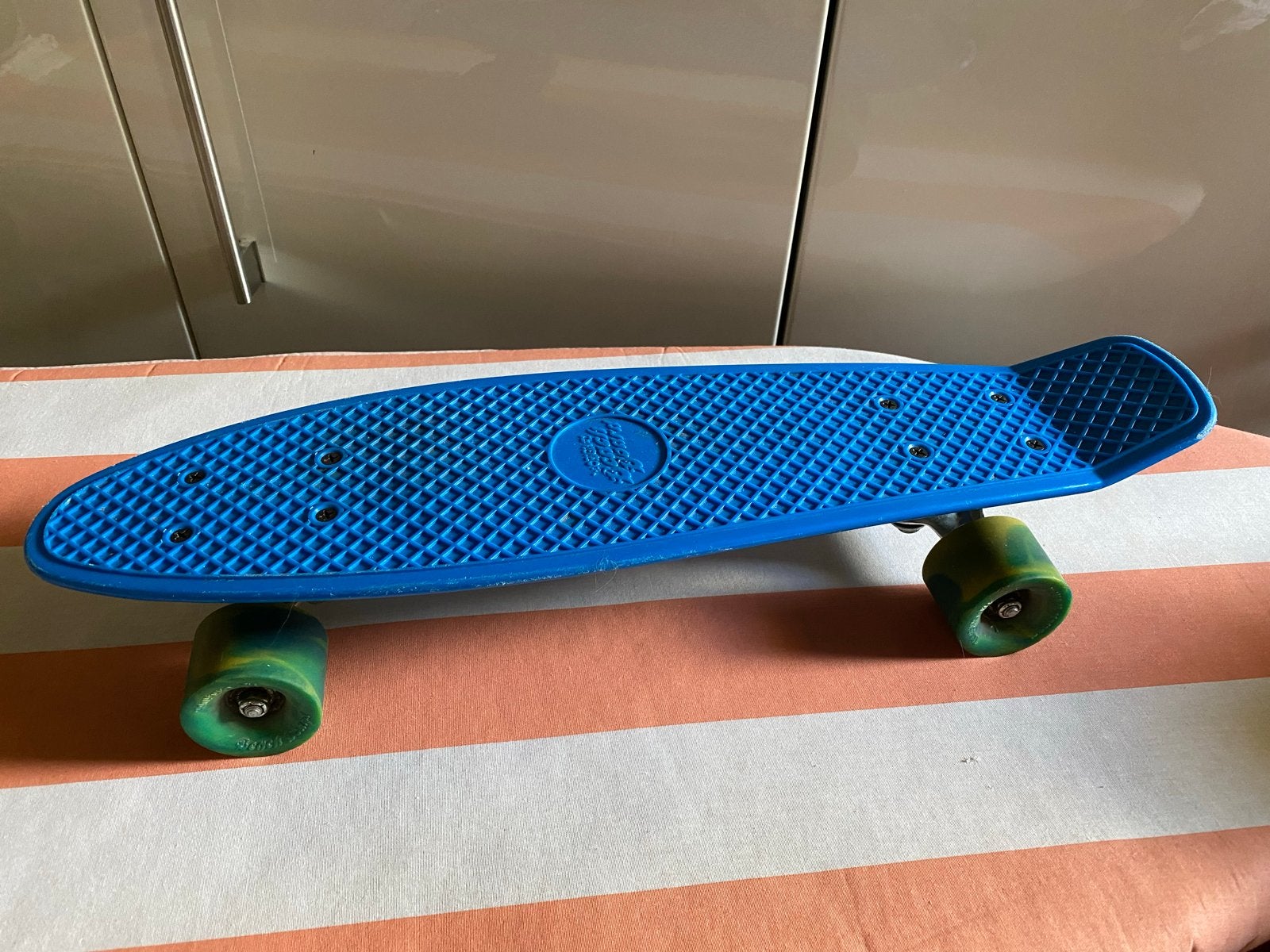 Blauw Skateboard - Perfect voor beginners en gevorderden, Ophalen of Verzenden, Gebruikt, Skateboard