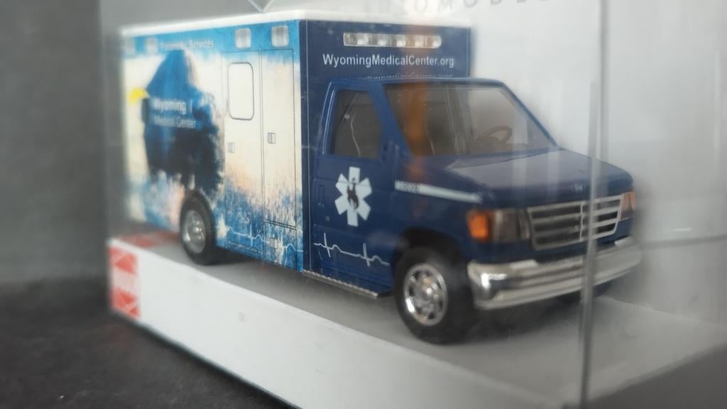 Ford E350 Ambulance Bison 1:87 H0 Busch Pol, Overige merken, Auto, Verzenden, Busch Gmbh Co