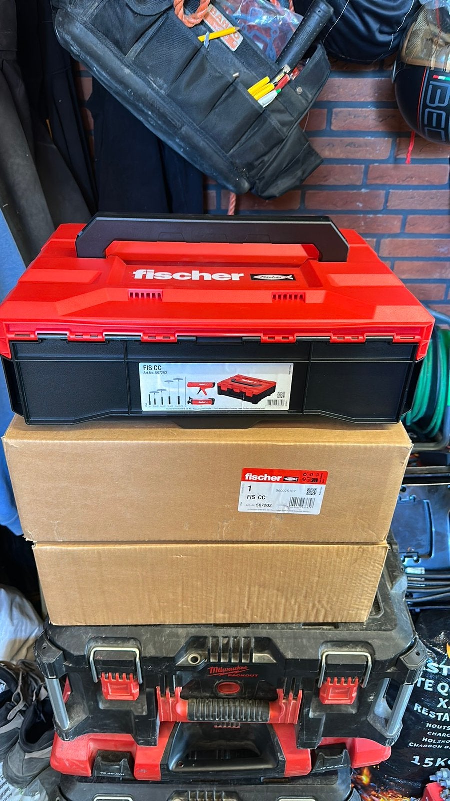 Fisher profesionele verlijm koffer 3x, Ophalen, Nieuw, Kolomboormachine