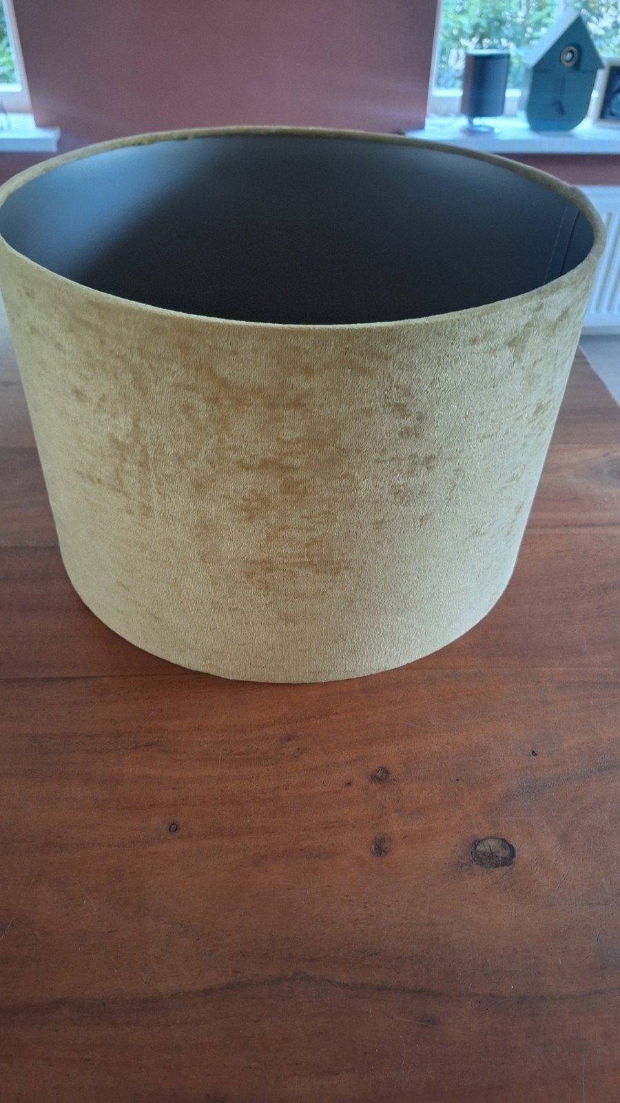 Okergele/gouden lampenkap - Ø 35 cm, H 23 cm, Huis en Inrichting, Ophalen, Geel, Rond, Zo goed als nieuw