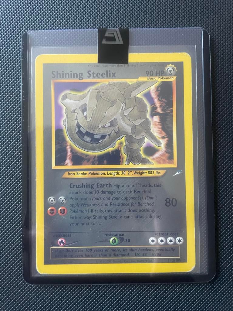 Shining Steelix Pokémon Kaart - Neo Revelation 112/105, Ophalen of Verzenden, Zo goed als nieuw, Losse kaart, Foil