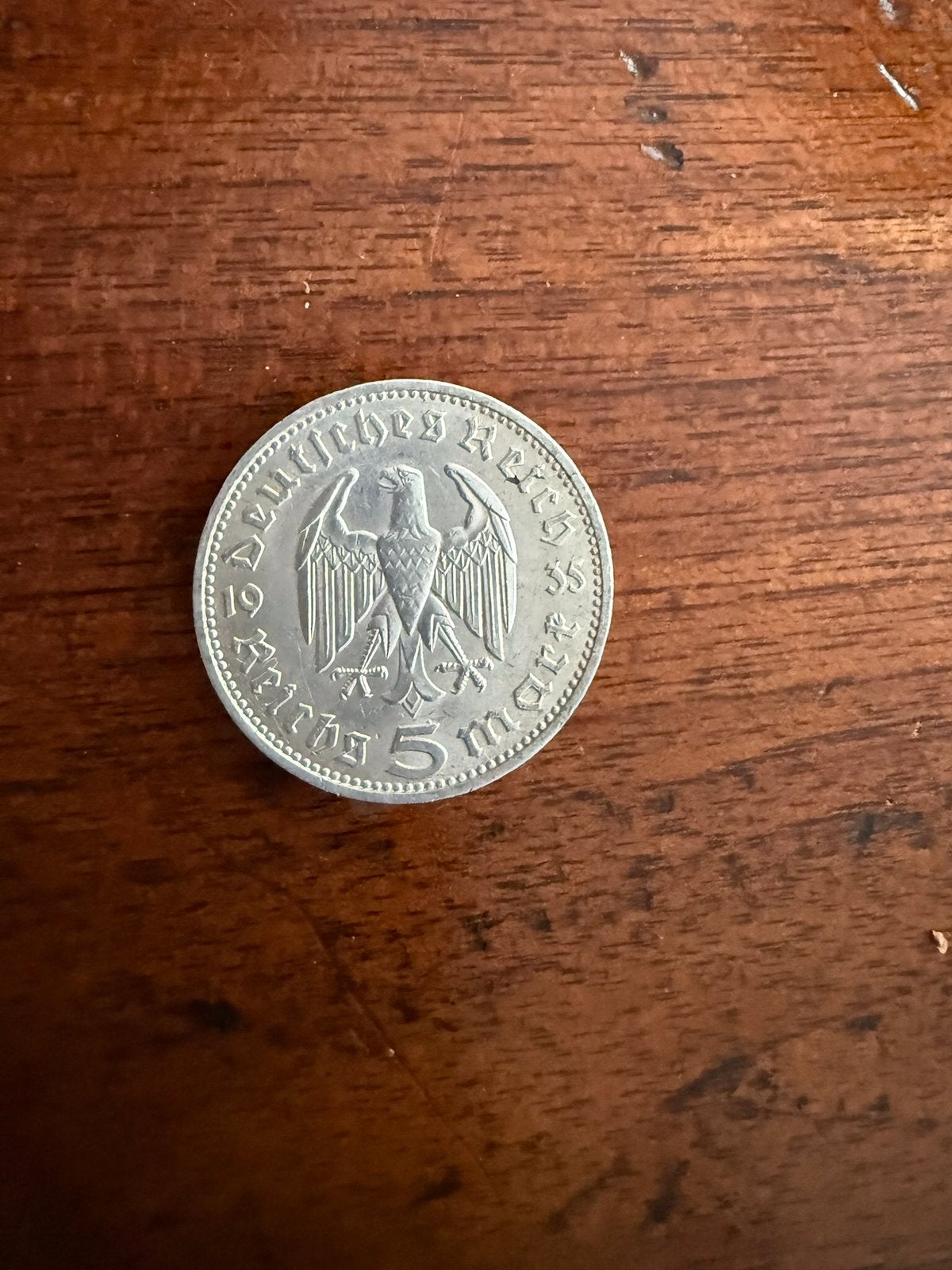 Zilveren 5 Reichsmark Hindenburg munt 1934, Ophalen of Verzenden, Duitsland, Losse munt, Zilver