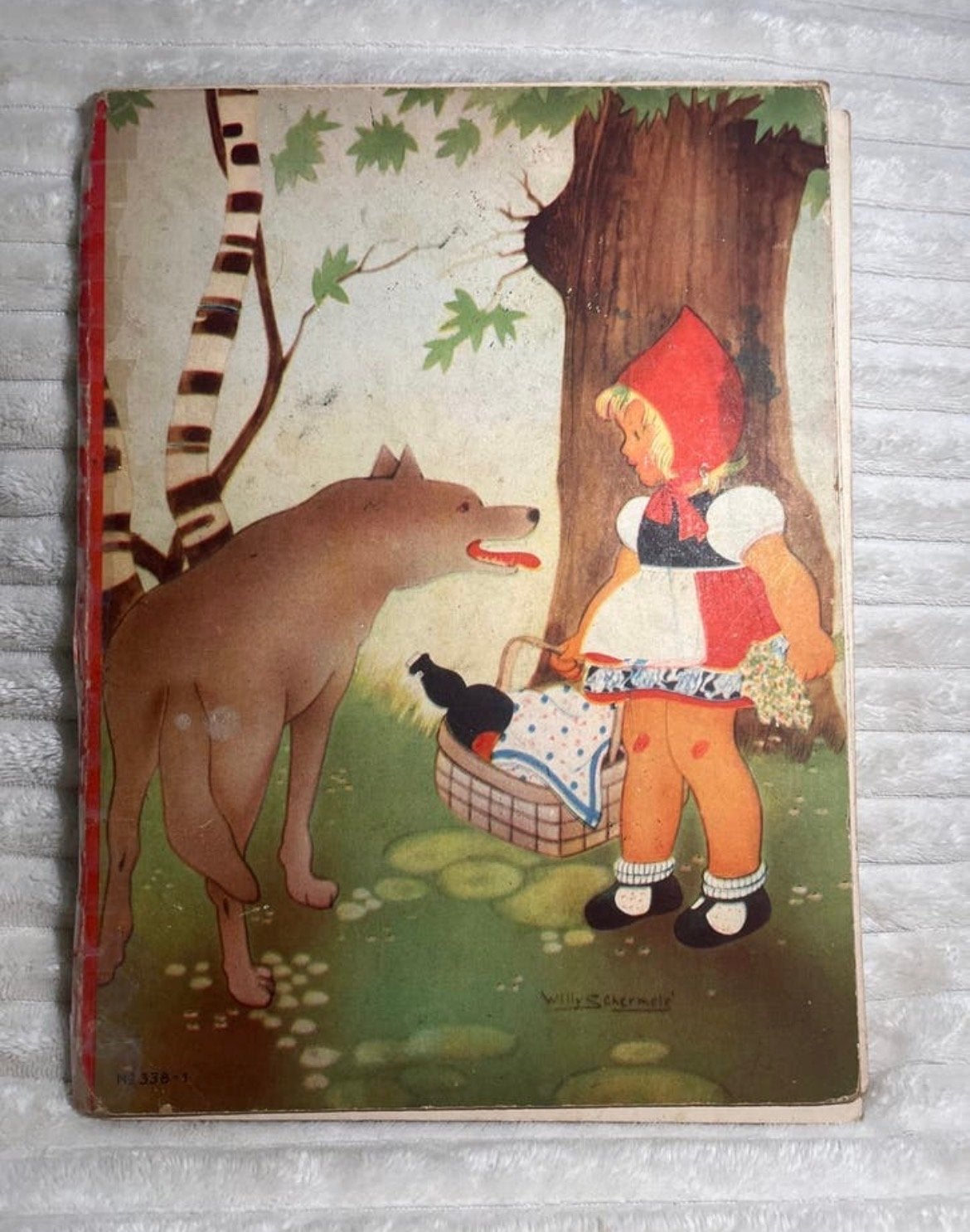 Vintage Roodkapje Kinderboek - Willy Schermelé Illustraties, Gelezen, Jongen of Meisje, Ophalen of Verzenden, Voorleesboek