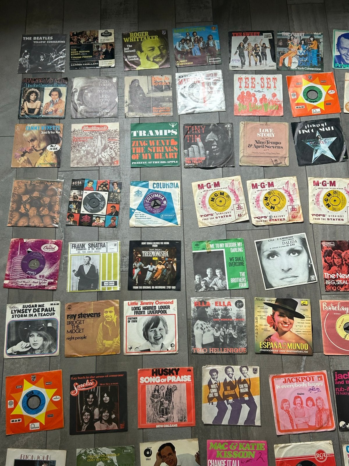 Grote collectie singles en LP's uit erfenis, Ophalen, Gebruikt, Overige genres, 7 inch