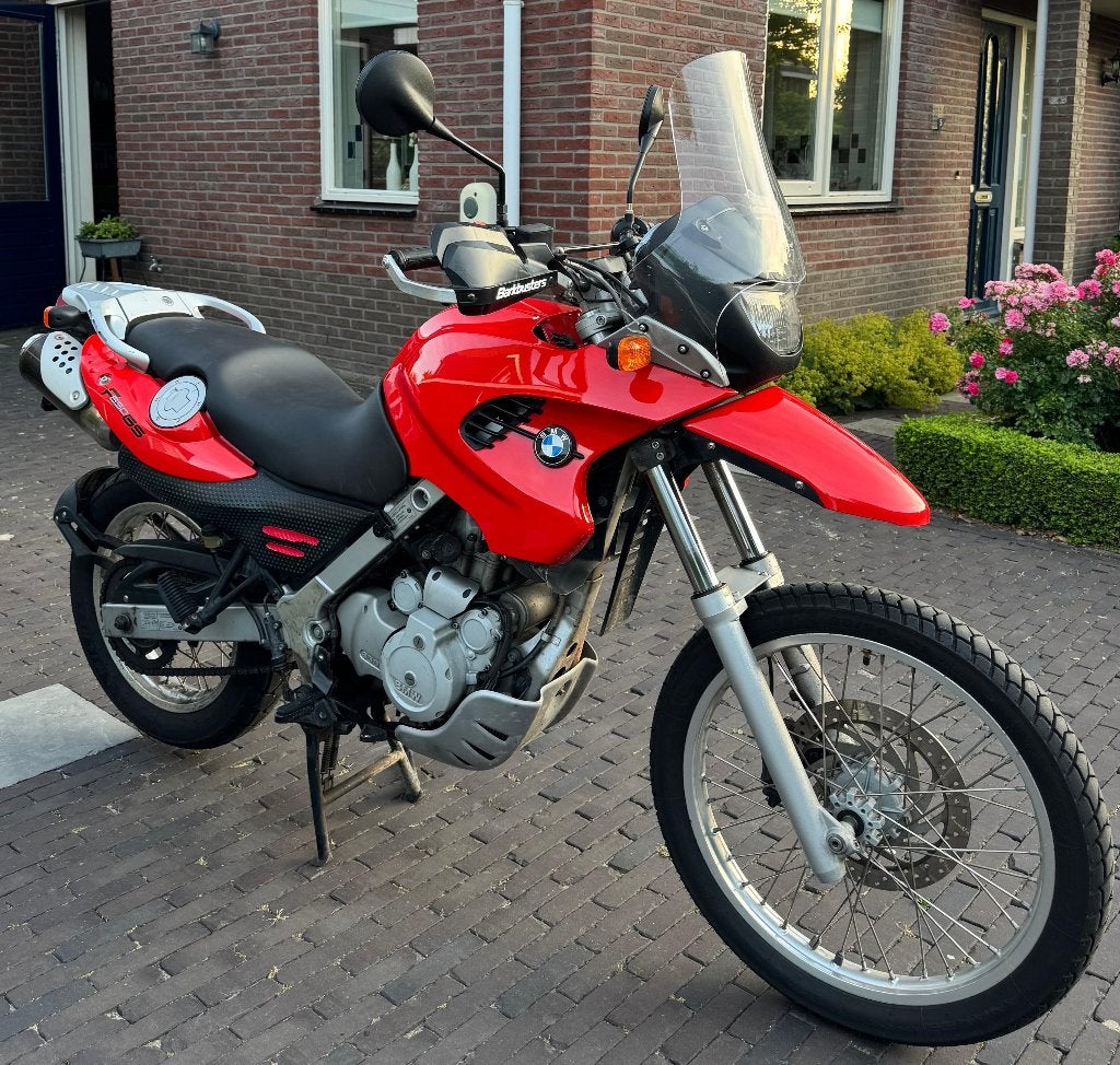 BMW F650 GS ABS allroad in rood uit 2000 – 49.500 km, Motorrijbewijs A, Gebruikt, Particulier, Meer dan 35 kW