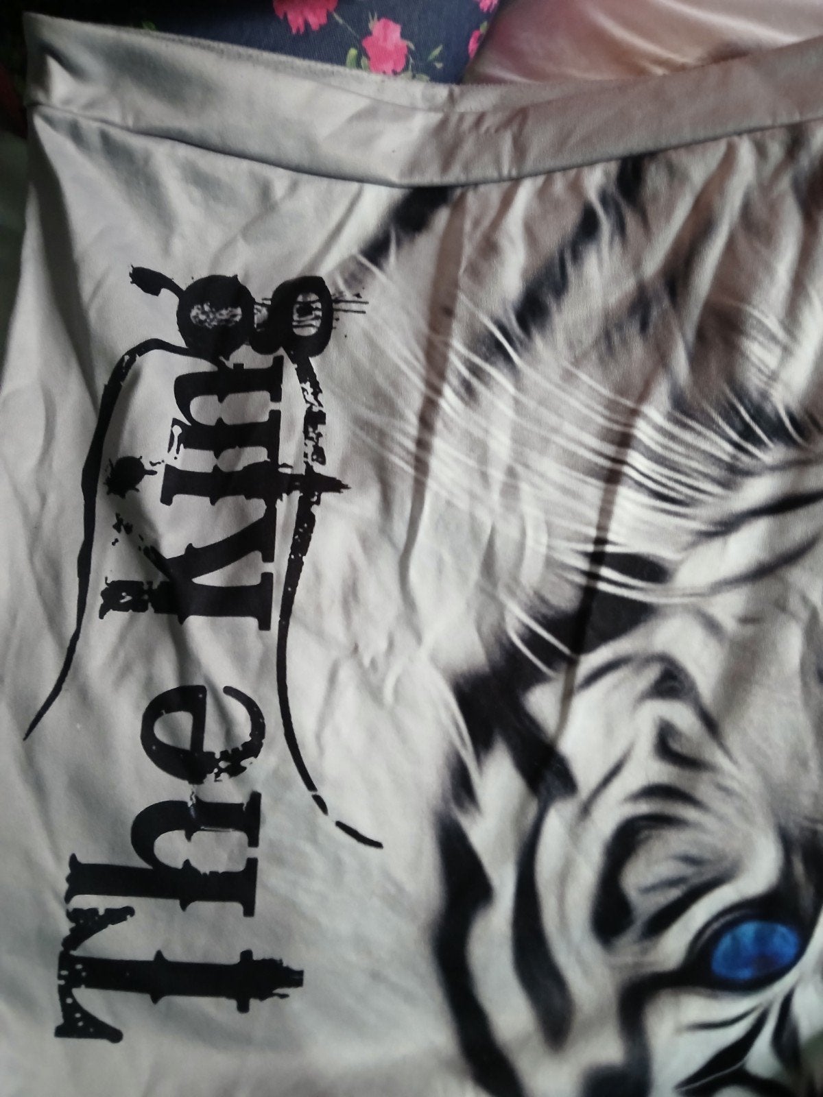 Grijze trui met tijgerkop erop. Maat XL, Ophalen of Verzenden, Nieuw, Maat 56/58 (XL), Grijs